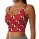 thumbnail image 2 of Balery Bulldog Red Sujetadores deportivos con espalda cruzada para mujer, acolchados, sin costuras, de alto impacto, ideales para yoga, gimnasio, entrenamiento y fitness.-X-Large, 2 of 8