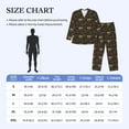 thumbnail image 4 of Naloa Boho Owl Men’s Pajamas Set - Long Sleeve Button Down Sleep Shirt and Pajama Bottoms Sleepwear Set-X-Large, 4 of 7