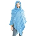 thumbnail image 4 of Suéter de punto bohemio para mujer, otoño e invierno, talla grande, con capucha, chal, poncho, chal de punto, capa, borla, 4 of 5