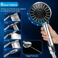 thumbnail image 5 of Pressure Rain Shower Head: Upgraded shower head with handheld spray combination, comes with fixed shower head and handheld shower head, detachable shower head built-in magnetic docking and powerf, 5 of 10