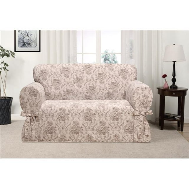 Madison CHAT-LS-TP Kathy Ireland Chateau Loveseat Slipcover, Taupe