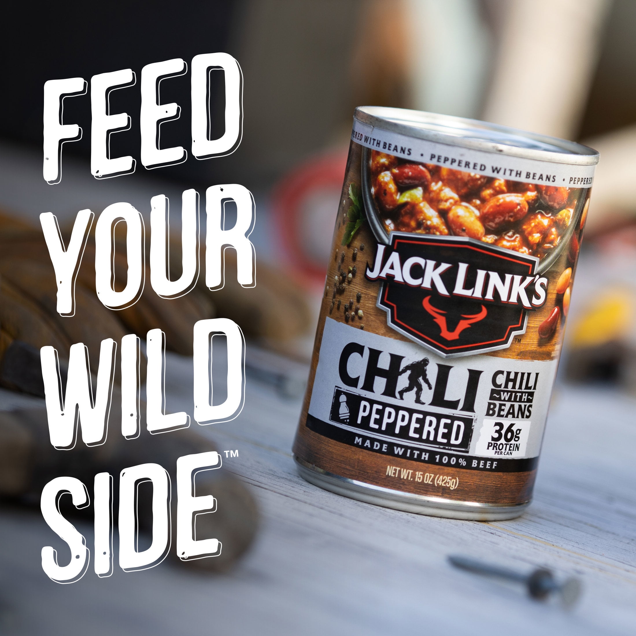 (12 pack) Jack Link's Peppered Chili with Beans, 15 ounce, 36 grams of Protein
