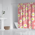 thumbnail image 2 of Pink Daisy Flower Yellow Centers Pattern Shower Curtain 72"x84" ,Bathroom Decorative Shower Curtains Set with 12 Hooks,Modern Waterproof Washable Shower Curtain, 2 of 6