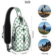 thumbnail image 3 of Southwestern Succulent Sling Backpack, Lightweight Crossbody Daypack with Retro Desert Botanical Design, Perfect for Outdoor and Urban Use, 3 of 4