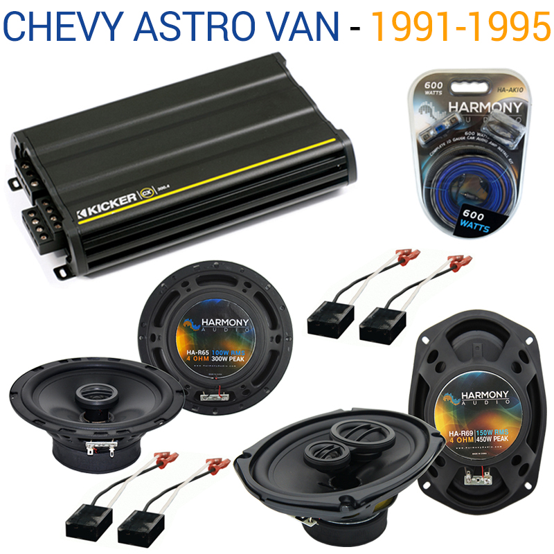 Chevy Astro Van 19911995 OEM Speaker Upgrade Harmony R69 R65 & CX300.4