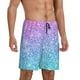 thumbnail image 2 of Balery Multicolor Glitter Pantalones cortos de pijama de punto de algodón para hombre con cinturilla y bolsillos-Medium, 2 of 6