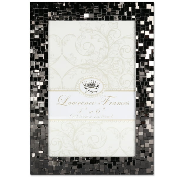 4x6 Luxx Faceted Black Metal Picture Frame