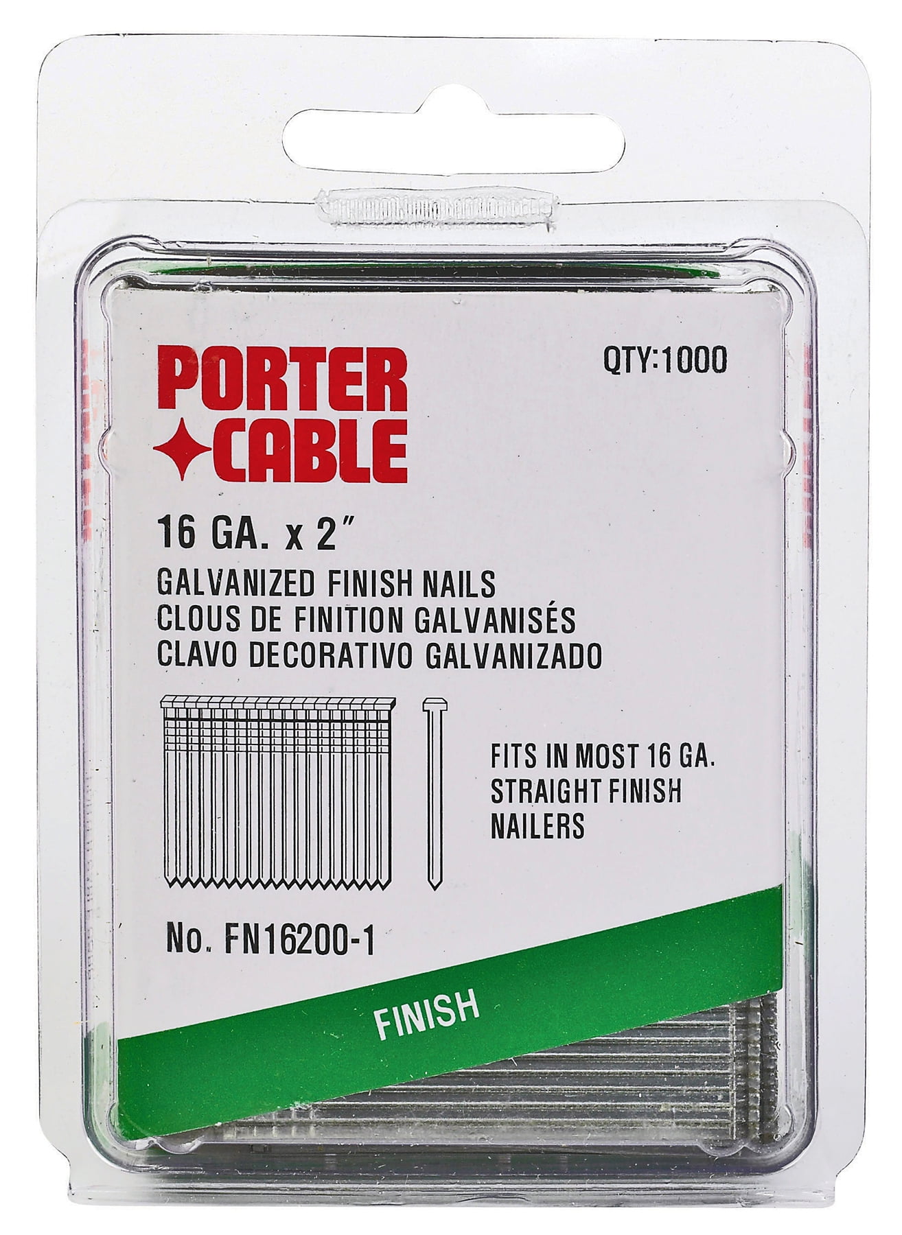 Porter Cable PFN162001 2" Finish Nails 1,000 Count