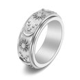 thumbnail image 1 of Moon Star Sun Spinner Fidget Ring para la ansiedad declaración anillo joyería Size6-11, 1 of 5
