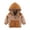 Coffee, variant on Little Boys Fall Coats Hooded Zip Up Color Block Fleece Lined Jacket Thickened Casual Outerwear Size 5-6T