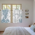 thumbnail image 4 of Starfish Coastal Kitchen Curtains, Nautical Ocean Summer Beach Coral Light Filtering Window Curtain Panels, 2Pcs Rod Pocket Window Treatments Set for Study Room Bathroom Bedroom 52x54 Inches, 4 of 9