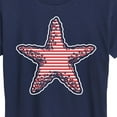 thumbnail image 3 of Instant Message - Nautical Striped Starfish - Women's Short Sleeve Graphic T-Shirt, 3 of 6