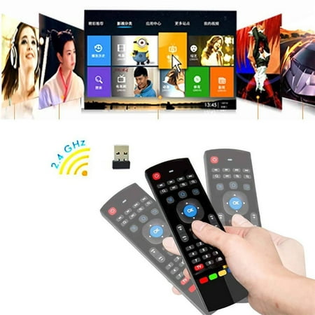 Air Remote Mouse MX3 ,Mini Wireless Keyboard & Infrared Remote Control Learning, Best for Android Smart Tv Box HTPC IPTV PC Pad (Best Android Tv Remote Control)