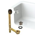 thumbnail image 3 of Westbrass 14" 20 ga. Brass Pull and Drain Bathtub Waste Assembly with 2-Hole Overflow, Satin Nickel, 3 of 15
