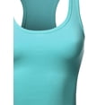 thumbnail image 4 of A2Y Women's Basic Cotton Casual Scoop Neck Cropped Racerback Tank Tops Ash Mint XS, 4 of 5