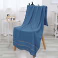 thumbnail image 5 of JML Blue Bath Towel Set of 8 Pieces - Cotton Blend Highly Absorbent Towels for Bathroom, 2 Soft Bath Towels, 2 Hand Towels, 4 Washcloths, 5 of 6