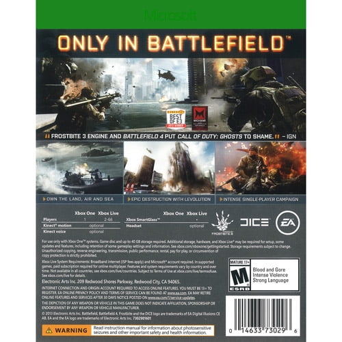 Verandering Opblazen Productiviteit Battlefield 4 (Xbox One) Electronic Arts - Walmart.com