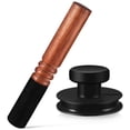 thumbnail image 1 of Buddha Sound Bowl Suction Singing Bowl Lifting Handle Rubber Sucker Tool with Leather Wrapped Stick, 1 of 8