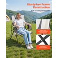 thumbnail image 2 of Folding Camping Chair, 3 Reclining Positions, Outdoor High Back Camping Chair, 260lbs Weight Capacity, Full Padded Beach Chairs with Armrest & Headrest, Portable Lawn Chairs for Sports Travel, 2 of 8