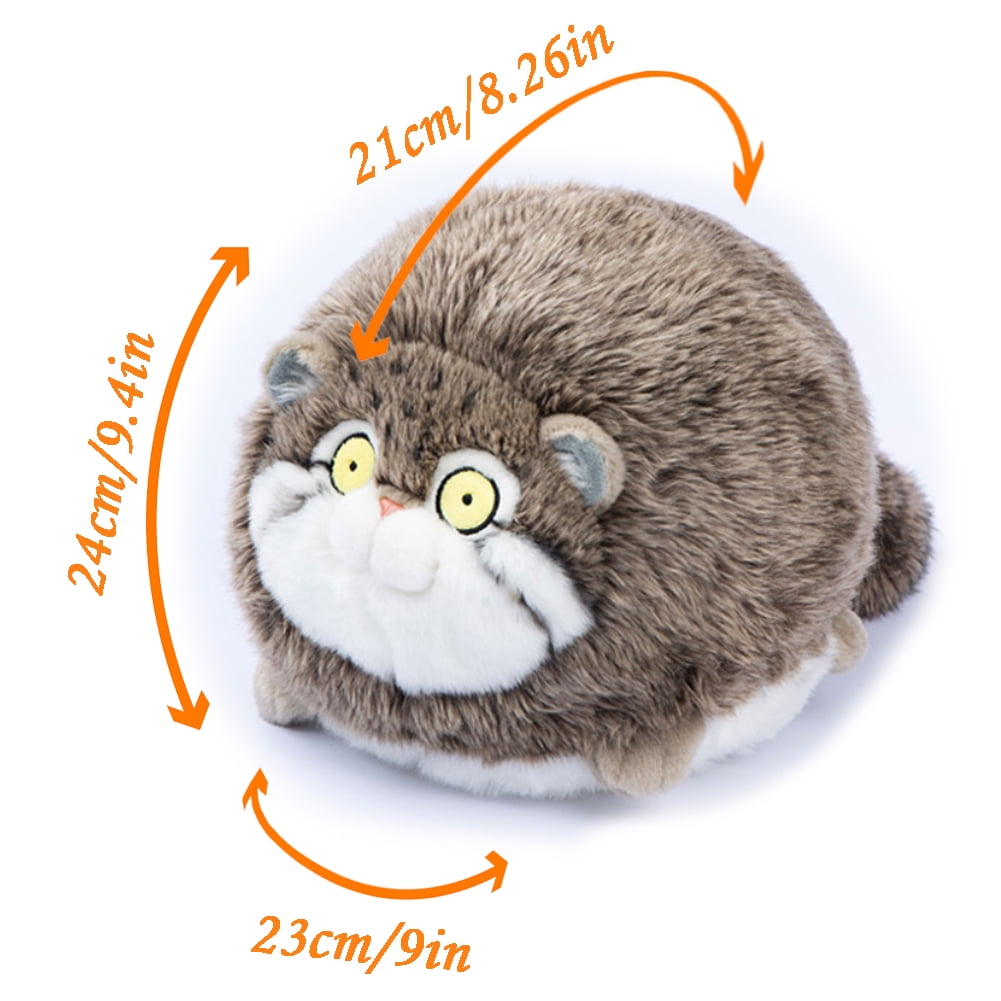 Keaiart Chubby Pallas's Cat Plush Toy, Fat Manul Stuffed Animals Toys Doll, Soft Plush Stuffed Animal Plushie, Original Design Toy