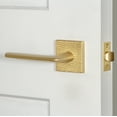 thumbnail image 4 of Viaggio Qadmhmbrz_Prv_238_Rh Quadrato Hammered Right Handed Solid Brass Privacy Door Lever, 4 of 7