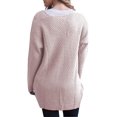 thumbnail image 4 of Pulls pour Femmes Boho Manches Longues Ouvert devant Cardigan en Tricot Épais, Rose, M, 4 of 6
