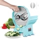 thumbnail image 1 of VEVOR Cortadora manual de frutas y verduras, máquina cortadora comercial ajustable de 0 a 0,5"/0 a 12 mm de grosor, puertos de alimentación dobles, limón y tomate, 1 of 9
