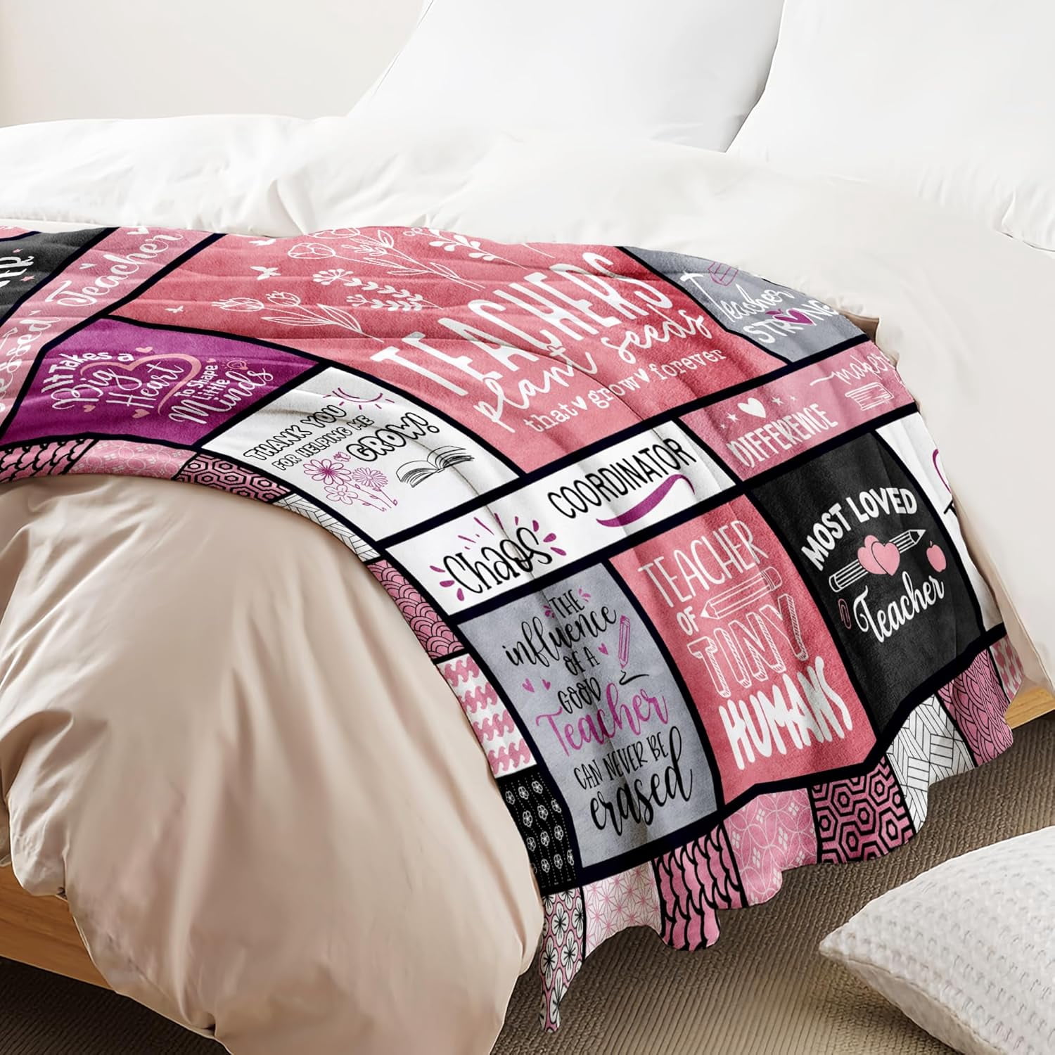 Teacher Appreciation Gifts for Women Blanket 60" x 50", Gifts for Teachers Women Appreciation Week/Day, Thank You Teachers Gifts Idea, Best New Female Teacher Gift
