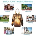 thumbnail image 5 of Goofa Castle Cool Fire Dragon Pattern Hooded Sweatshirt for Youth Trendy youth sweatshirt Casual Hoodie for Boys and Girls-Medium, 5 of 6