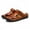 Yellow, variant on LSLJS Men's Sandals, Men's Summer Casual Leather Sandals Breathable Outdoor Beach Shoes