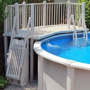 Vinyl Works Uv Resistant Above Ground Fan Deck Kit Pool Ladder, Resin, 5 x 13.5 ft, 580.0 lbs