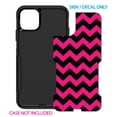 thumbnail image 2 of DistinctInk Custom SKIN / DECAL compatible with OtterBox Commuter for iPhone 11 (6.1" Screen) - Black Hot Pink Chevron Stripes - Chevron Stripes Pattern, 2 of 5