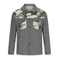 thumbnail image 4 of Titcea Button Down Shirt Men(S-5XL), Camouflage Print Lapel Neck Long Sleeve Shirts with Double Pockets, Outdoor Hiking/Fishing Shirts, 4 of 5
