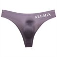 thumbnail image 1 of Tanga sexy de cintura baja para hombre, con letras deportivas, finas, transparentes, que muestran la cadera, de seda helada, sin costuras, de triángulo, 1 of 6