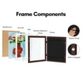 thumbnail image 3 of Americanflat Kids Art Frame 10x12.5 inches with 8.5x11 inches Mat - Composite Wood And Glass - Holds 100 Artworks - Mahogany, 3 of 7