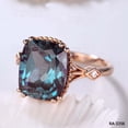 thumbnail image 4 of Multicolor Alexandrite Ring With Diamond Halo Jewelry S925 Sterling Silver Ring For Women Wedding Gift Vintage Alexnadrite Ring Dainty Rings, 4 of 5