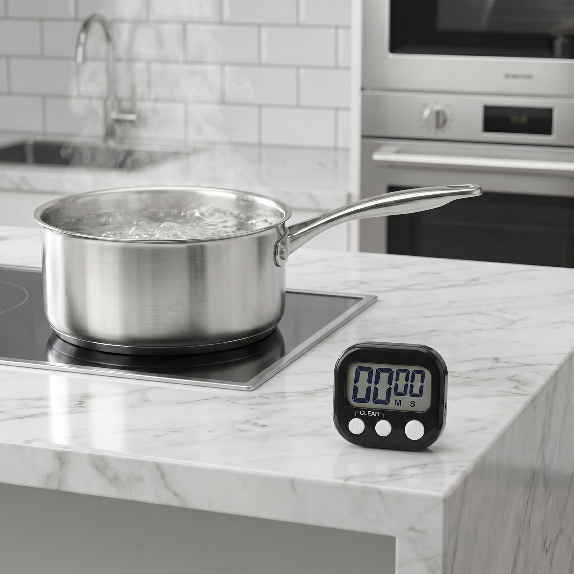 Unique Bargains Loud Alarm Magnetic Backing Kitchen Timer for Cooking Black