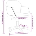 thumbnail image 2 of vidaXL Adult Fabric Indoor Residential Swivel and Fixed Arms Office Chair, Gray, 2 of 8
