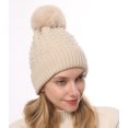 thumbnail image 4 of WITHMOONS Winter Soft Knit Pom Beanie Beads Skull Slouch Hat YZP0082 (Beige), 4 of 6