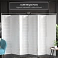 thumbnail image 5 of Red Lantern 6 ft. Tall Window Pane Shoji Screen - White - 6 Panels, 5 of 7