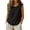 Black, variant on Womens Ruffled Strap Tanks Tops Round Neck Sleeveless Linen Material Casual Everyday Summer Blouses Brown XXL
