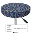 thumbnail image 2 of Uemuo Uncaria Flower Pattern Round Bar Stool Seat Covers Washable Stool Cushion Slipcover Elastic Bar Chair Covers-14 inch, 2 of 7