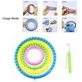 thumbnail image 3 of ZheElen Set of 4 Circle Looms Knitting Set includes 4 sizes Kit with Hook Needle Easy to Use DIY Plastic, 3 of 6