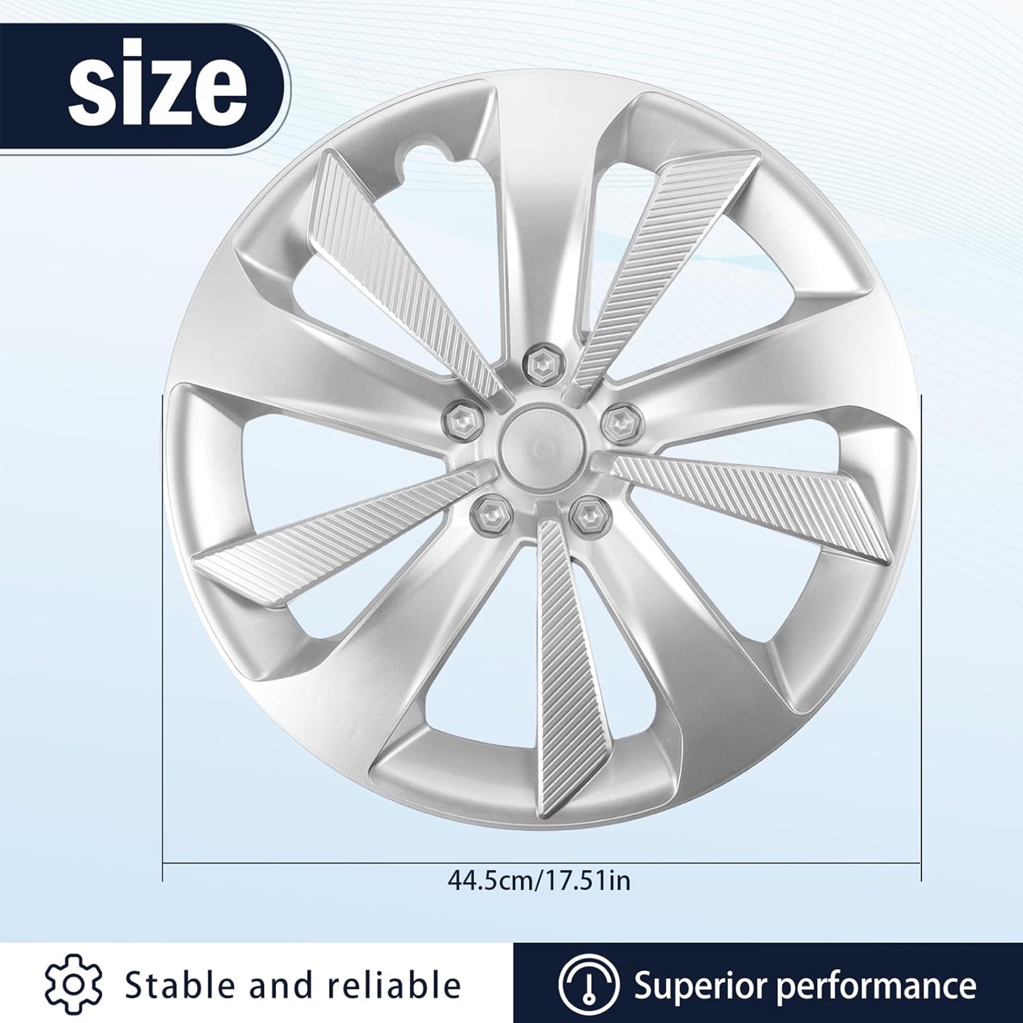 16" Hubcap Wheel Hub Cover for Subaru Impreza 2017 - 2023 Accessories, Lossless Installation Hub Cap, Silvery