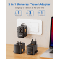 thumbnail image 4 of Acer 45W GaN Super Fast Charger European Travel Plug Adapter - International Power Adapter, Universal Travel Plug Adapter with 3 USB C & 1 USB A, Worldwide Travel Adapter for USA to UK Spain, Black, 4 of 8