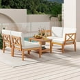 thumbnail image 5 of Costway 5 PCS Acacia Wood Patio Furniture Set with Cushions and 2-Tier Coffee Table, 5 of 9