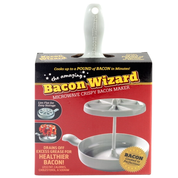 Bacon Wizard Microwave Crispy Bacon Maker - Crispier, Healthier, and Quicker Every Time!