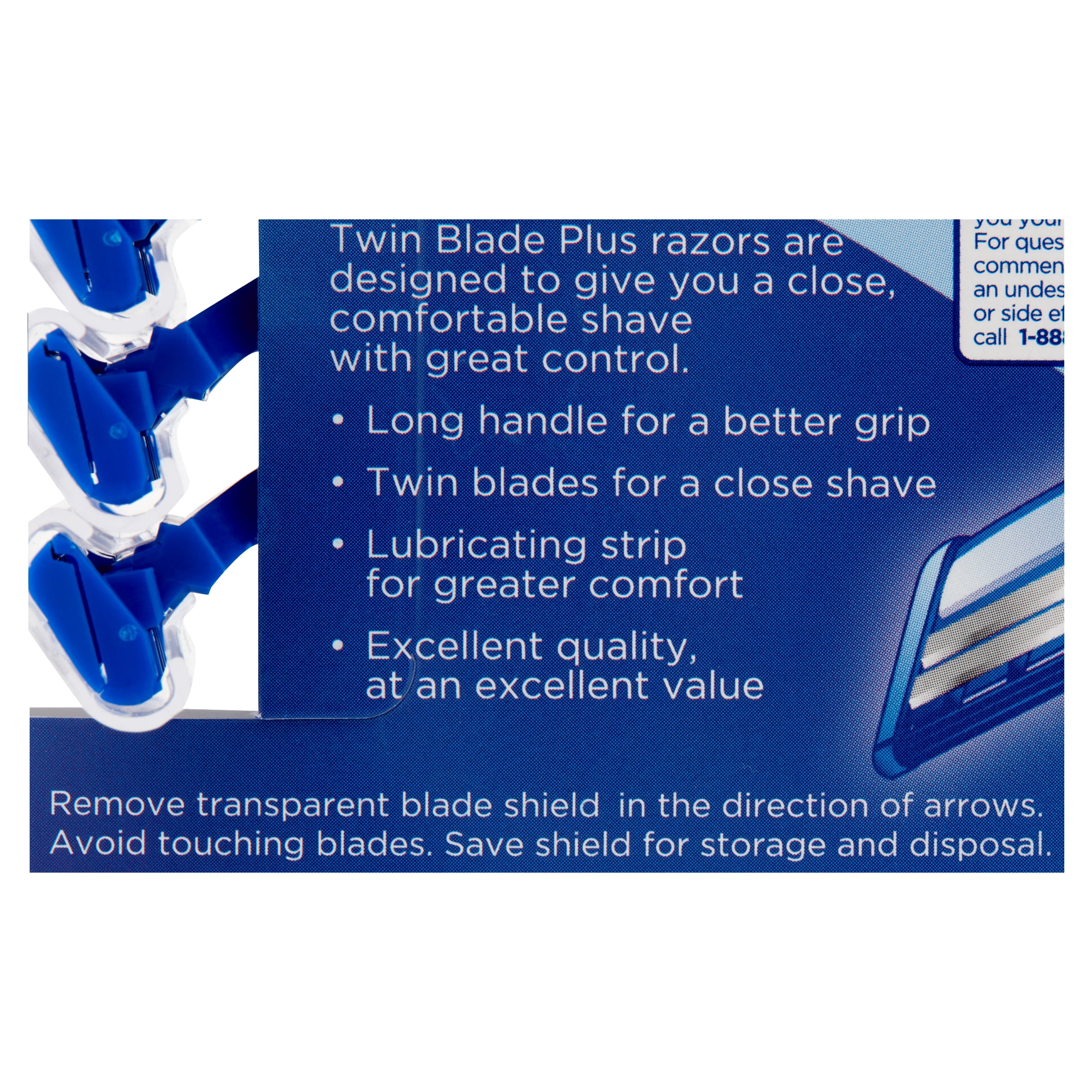 Equate Twin Blade Plus Disposable Razors, 5 Count