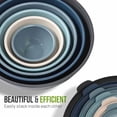 thumbnail image 2 of 12 Piece Plastic Mixing Bowls with Leak-Proof Lids Set - Microwave and Freezer Safe Kitchen Mixing Bowls for Preparing, Serving and Storing - Large Nesting Bowls (Twilight Ombre), 2 of 8