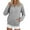 Grey, variant on XIAONU Womens Hoodies Baggy Fit Long Sleeve Zipper Hoodies Sweatshirts Pullover Solid Color Pockets Trendy Hooded Streetwear